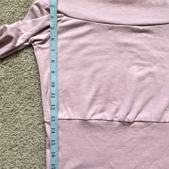 XI Forever 21 Juniors Pink Off the Shoulder 90’s Top w/ Zipper on Sleeves L - Picture 4 of 5